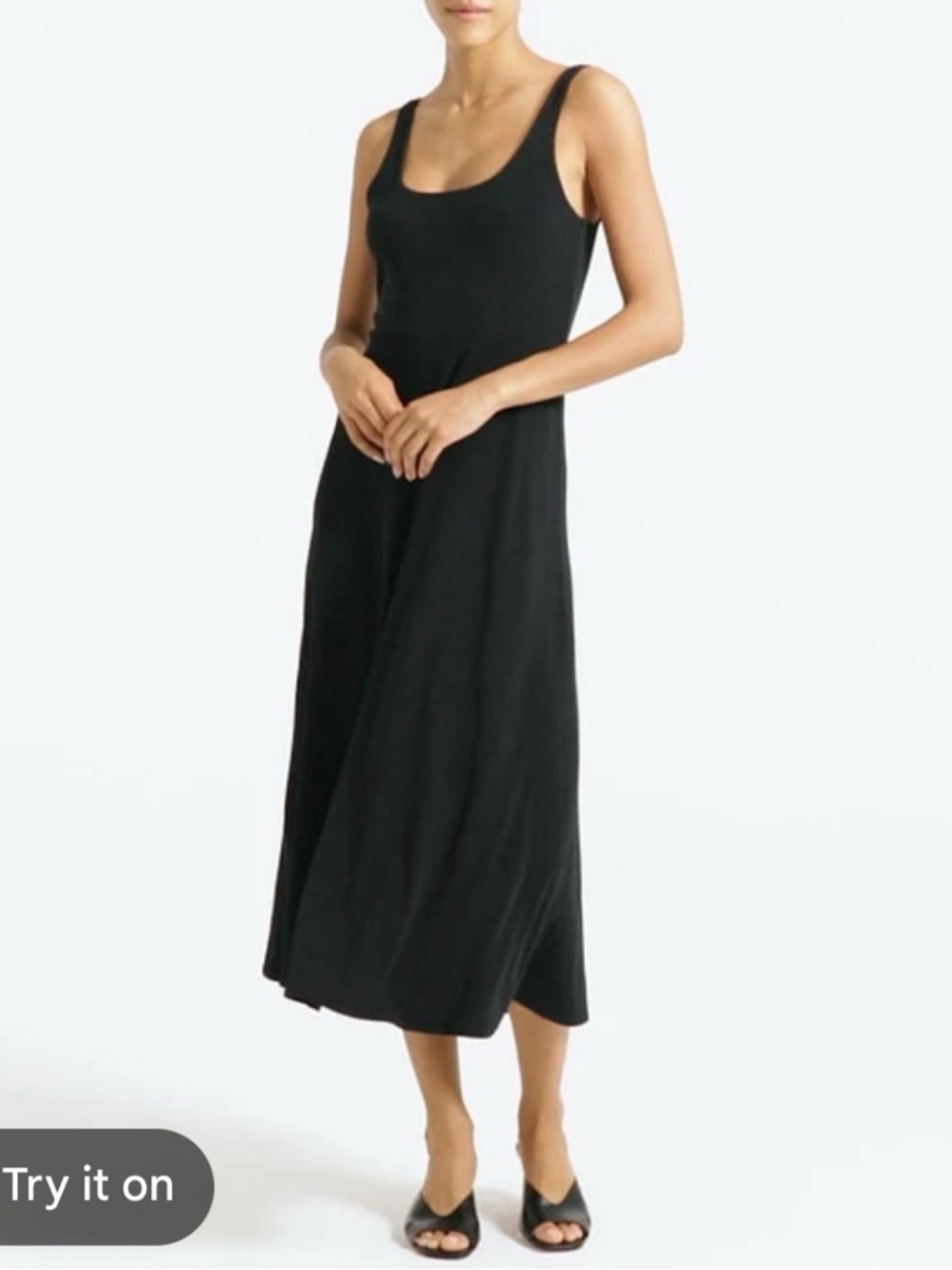 J Crew Black Sleeveless Tank Maxi Dress